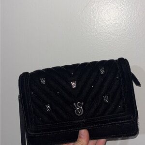 Black VICTORIA SECRET CLUTCH VELVET